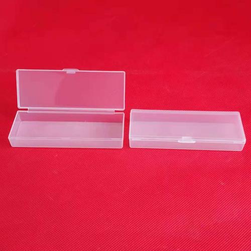 长方形透明塑料盒子pp翻盖连体产品通用包装盒五金工具零件收纳盒